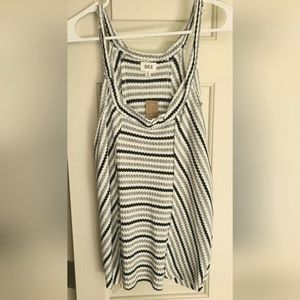 Buckle Black, Gray, and White Knit Tank Top